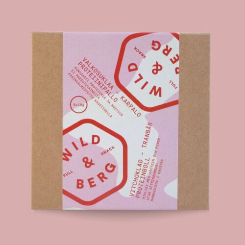 Valkosuklaa-karpalo proteiinipallot