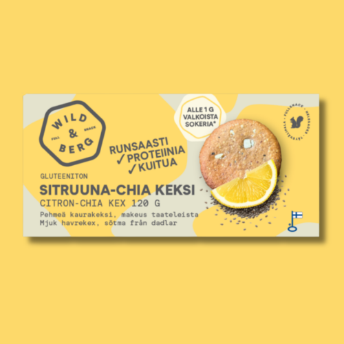 Sitruuna-Chia Täysvälipalakeksi gluteeniton 120 g