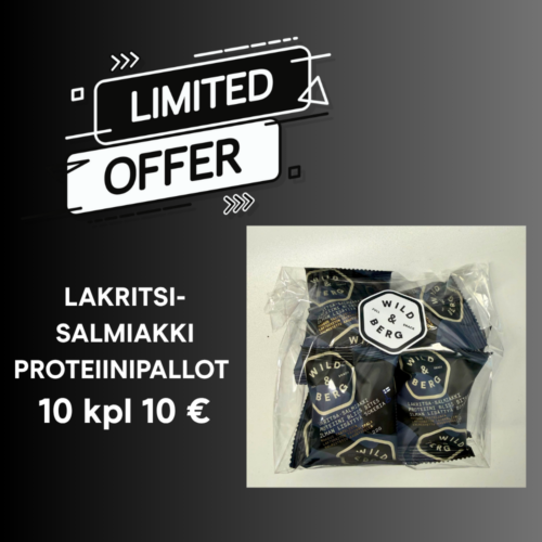 Kampanja Erä 10 kpl Lakritsi-Salmiakki Bliss Bite - proteiinipallo 22 g